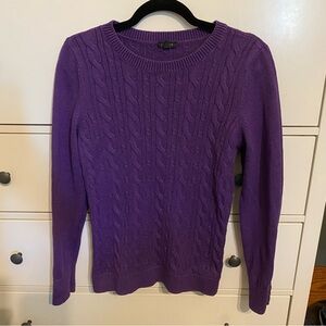Talbots Purple Cable Knit Sweater